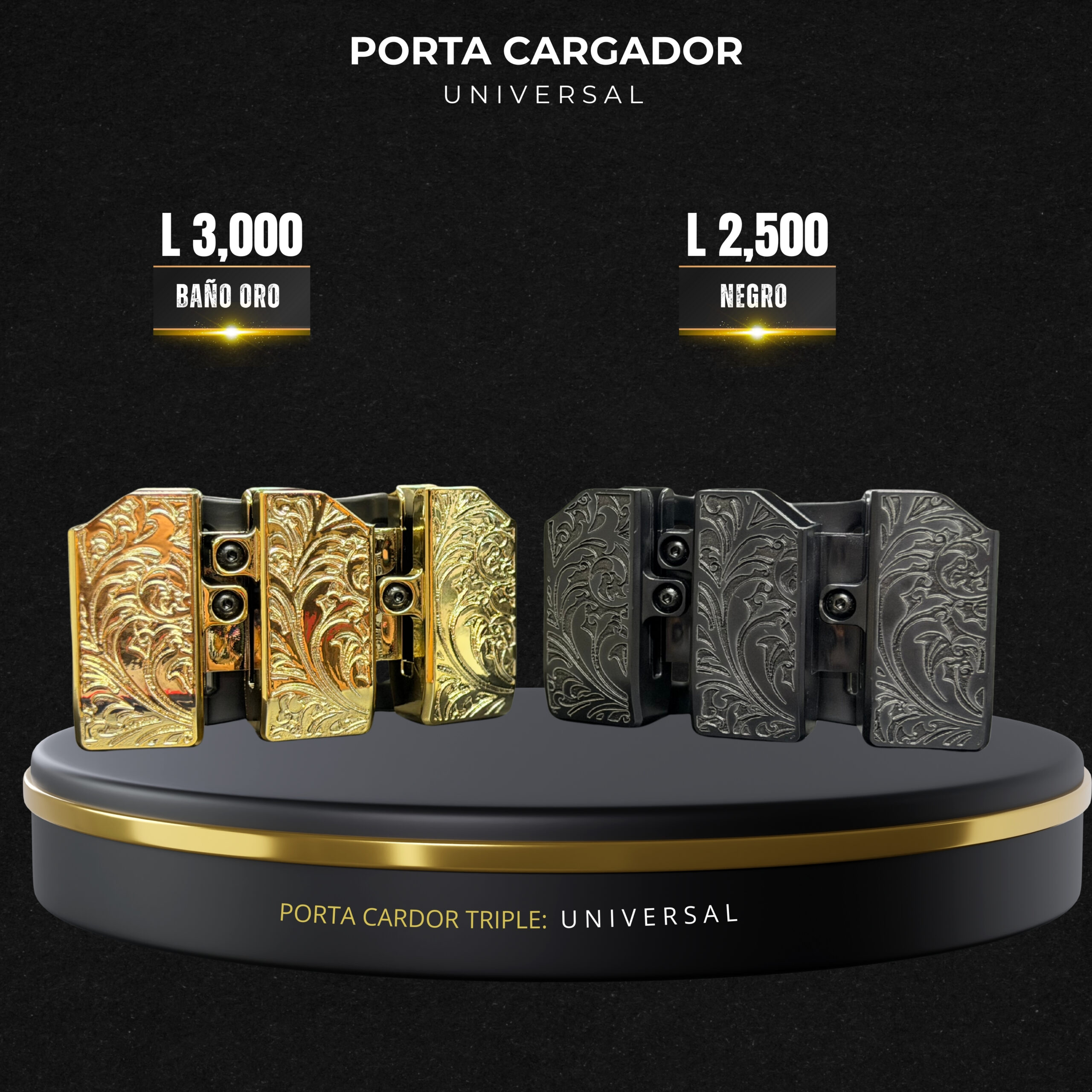 Porta cargador universal triple
